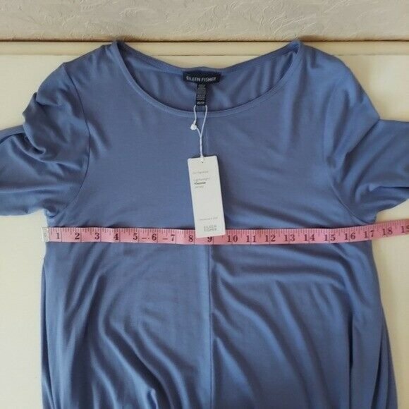Eileen Fisher Periwinkle Jersey Tunic Top XS NWT - Picture 8 of 9
